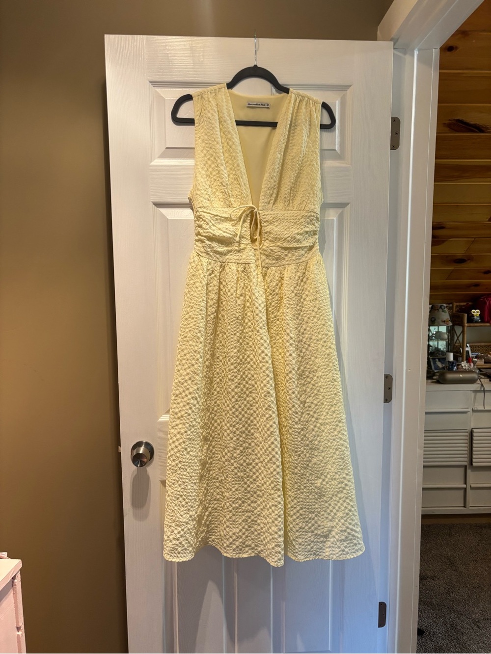 Abercrombie and Fitch Yellow Midi Dress